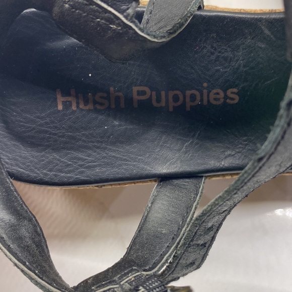 HUSH Puppies Sandals Black Adjustable Wedge Women's Size 6.5 - Picture 6 of 13